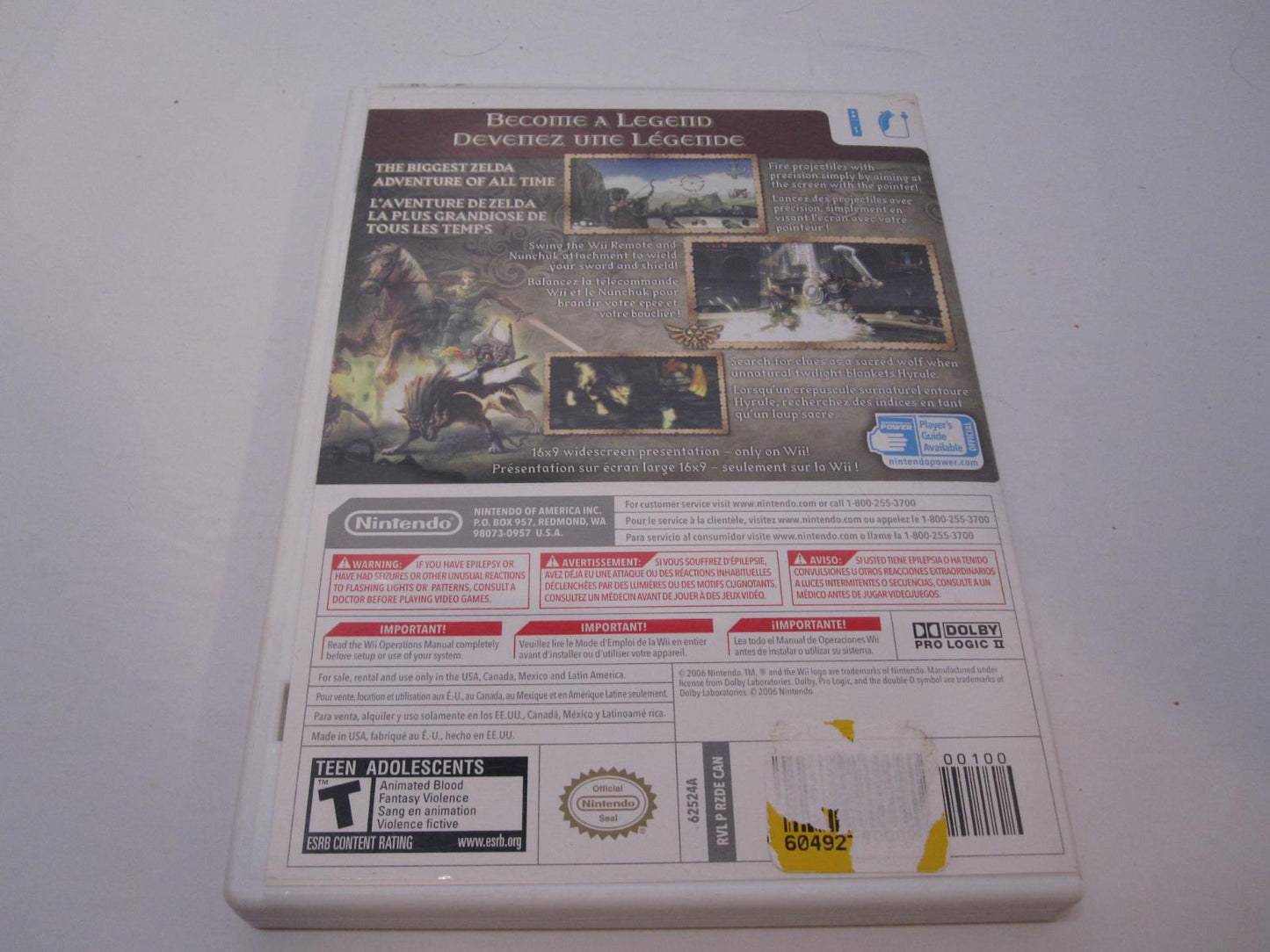 Zelda Twilight Princess - Wii - Used
