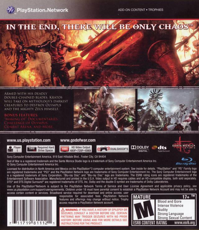 God of War III - PS3 Game - Used
