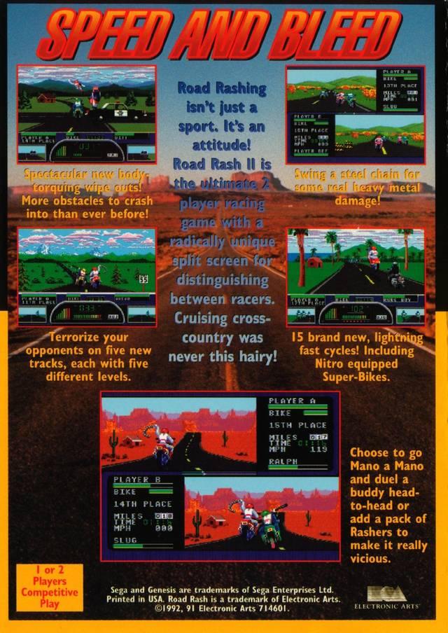 Road Rash II - Genesis - Used