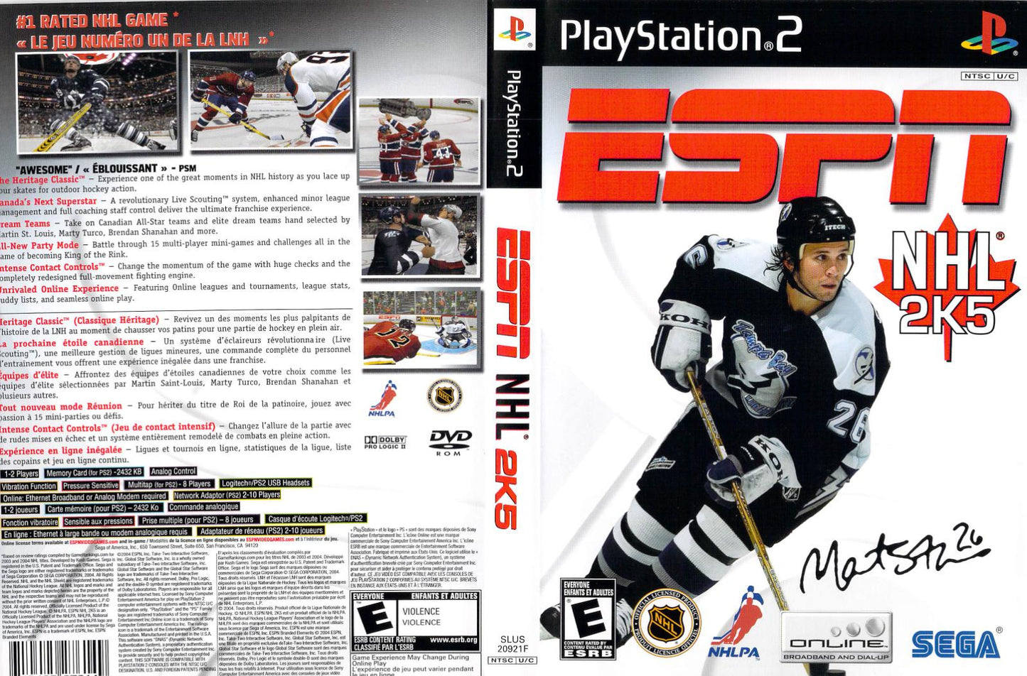 ESPN NHL 2K5 - PS2 Game - Used