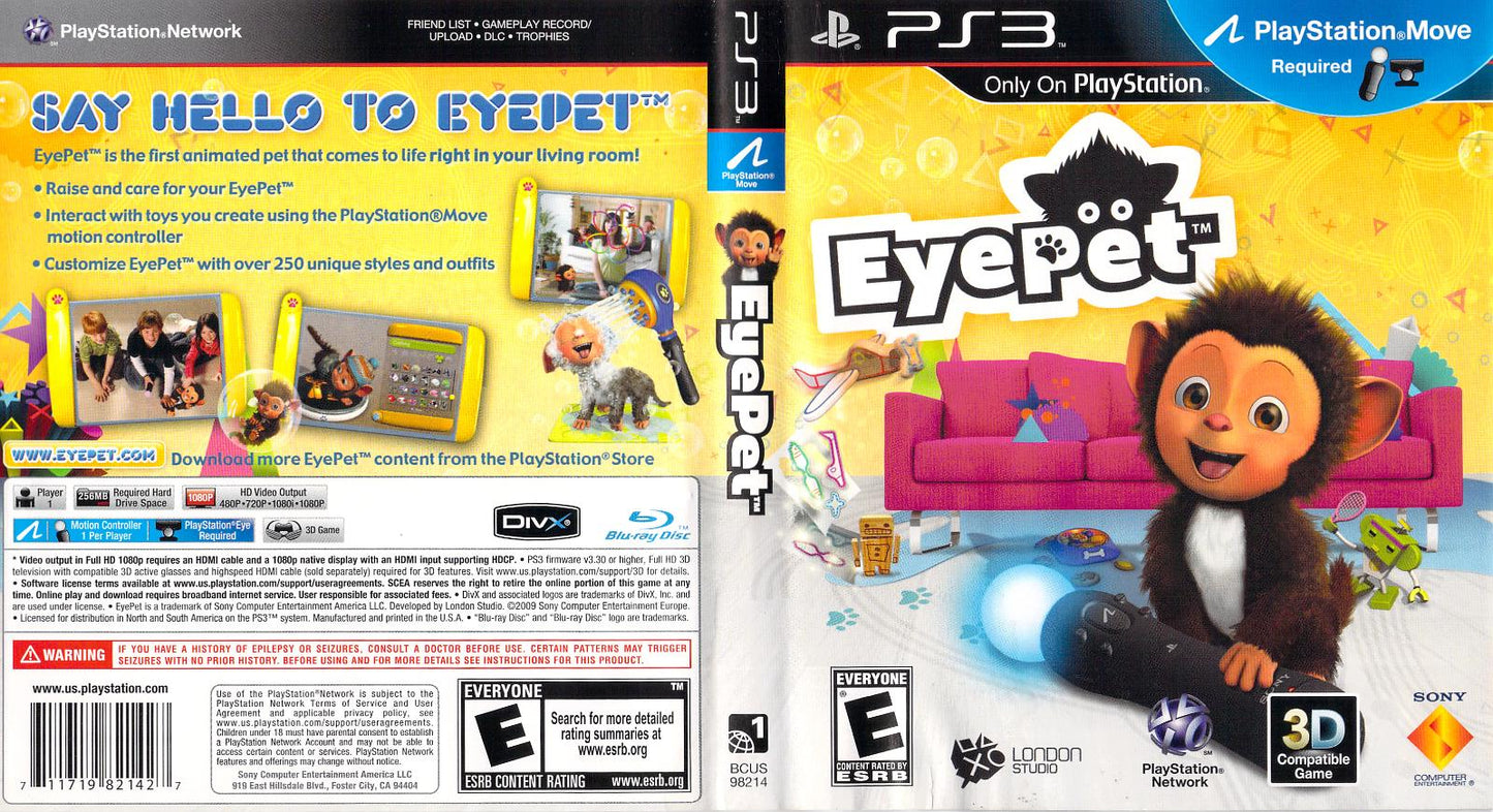 EyePet - PS3 Game - Used