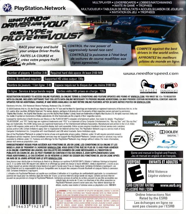 Need for Speed Shift - PS3 Game - Used