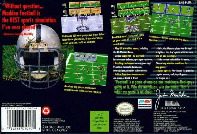 John Madden Football - SNES - Used