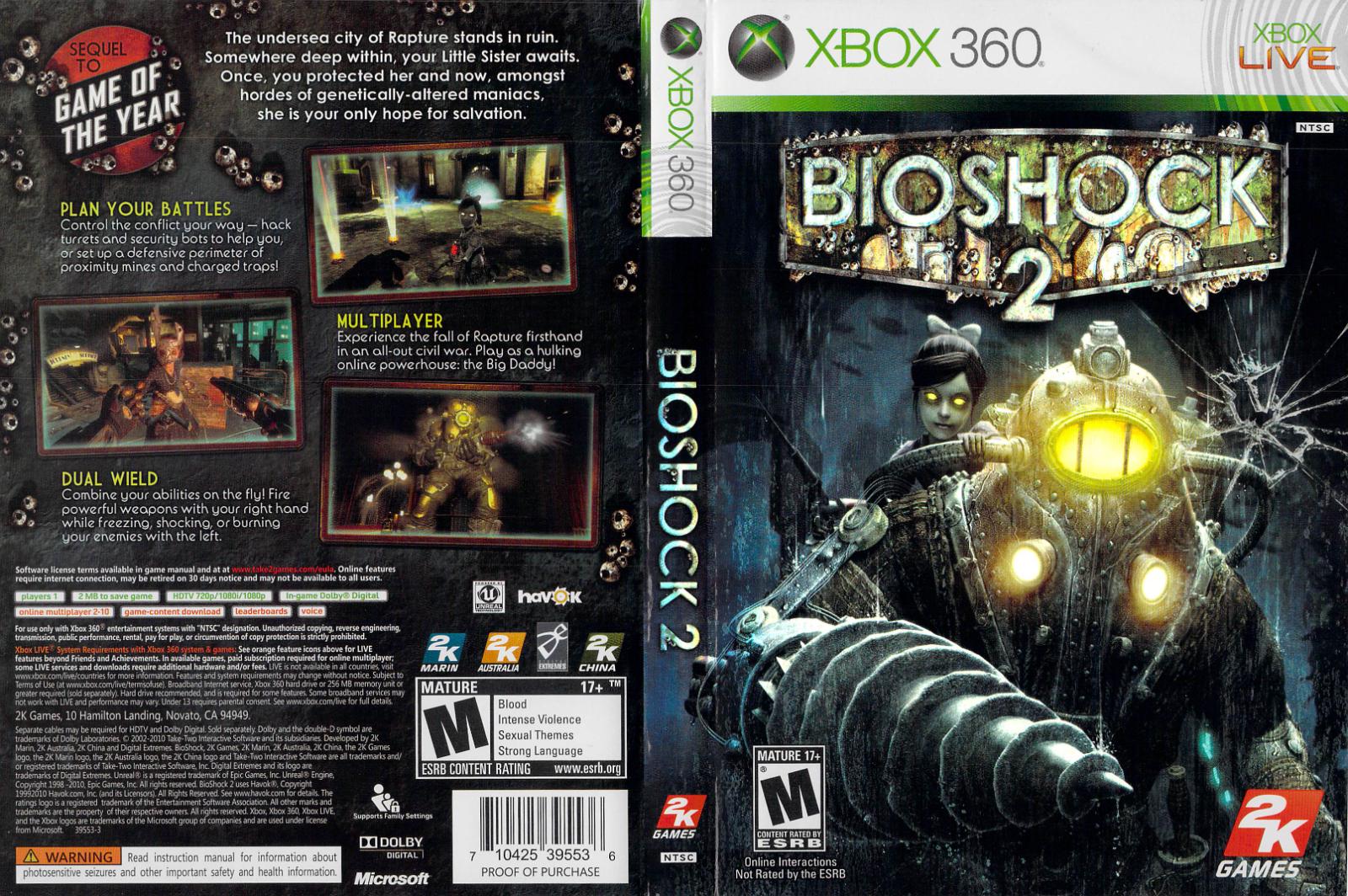BioShock 2 - Xb360 - Used
