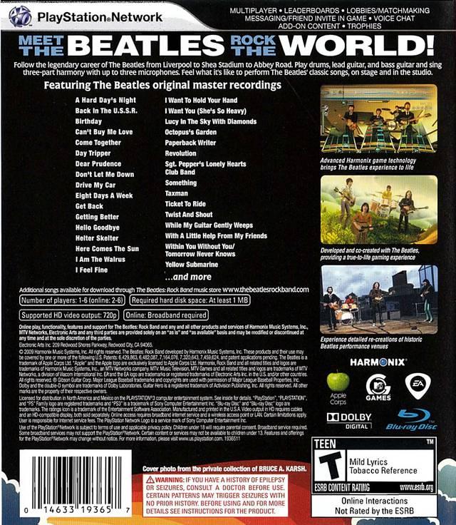 The Beatles: Rock Band - PS3 Game - Used
