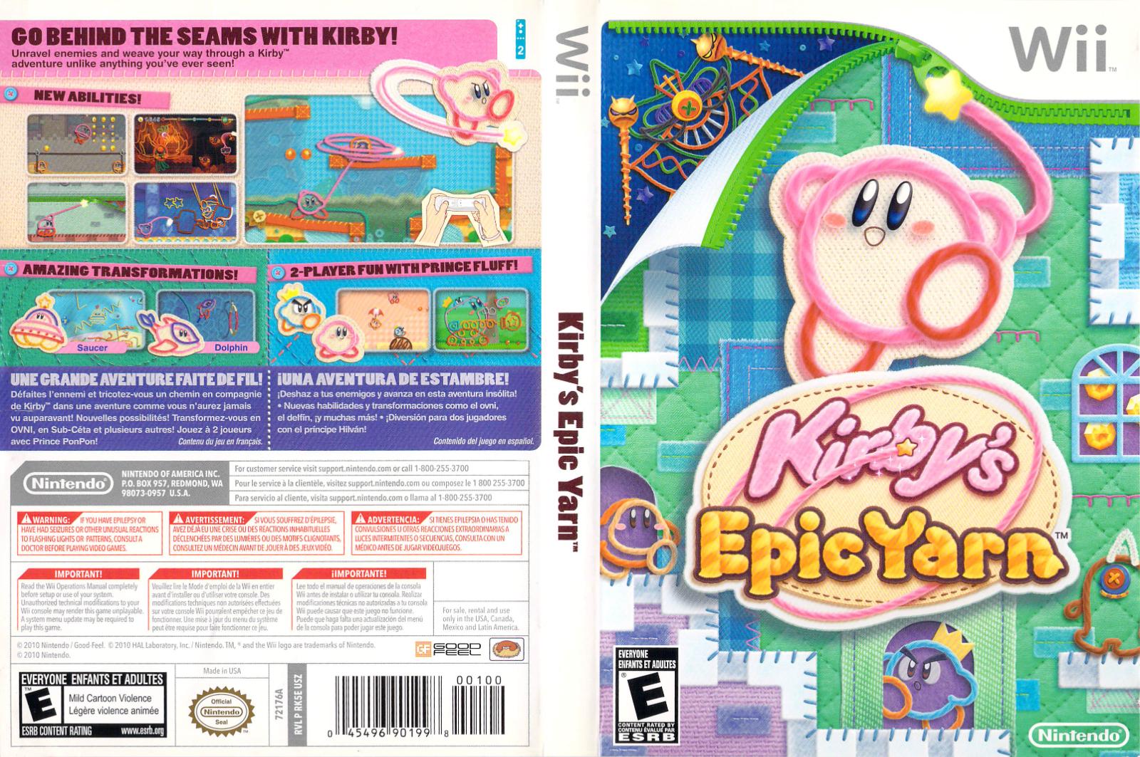 Kirby's Epic Yarn - Wii - Used