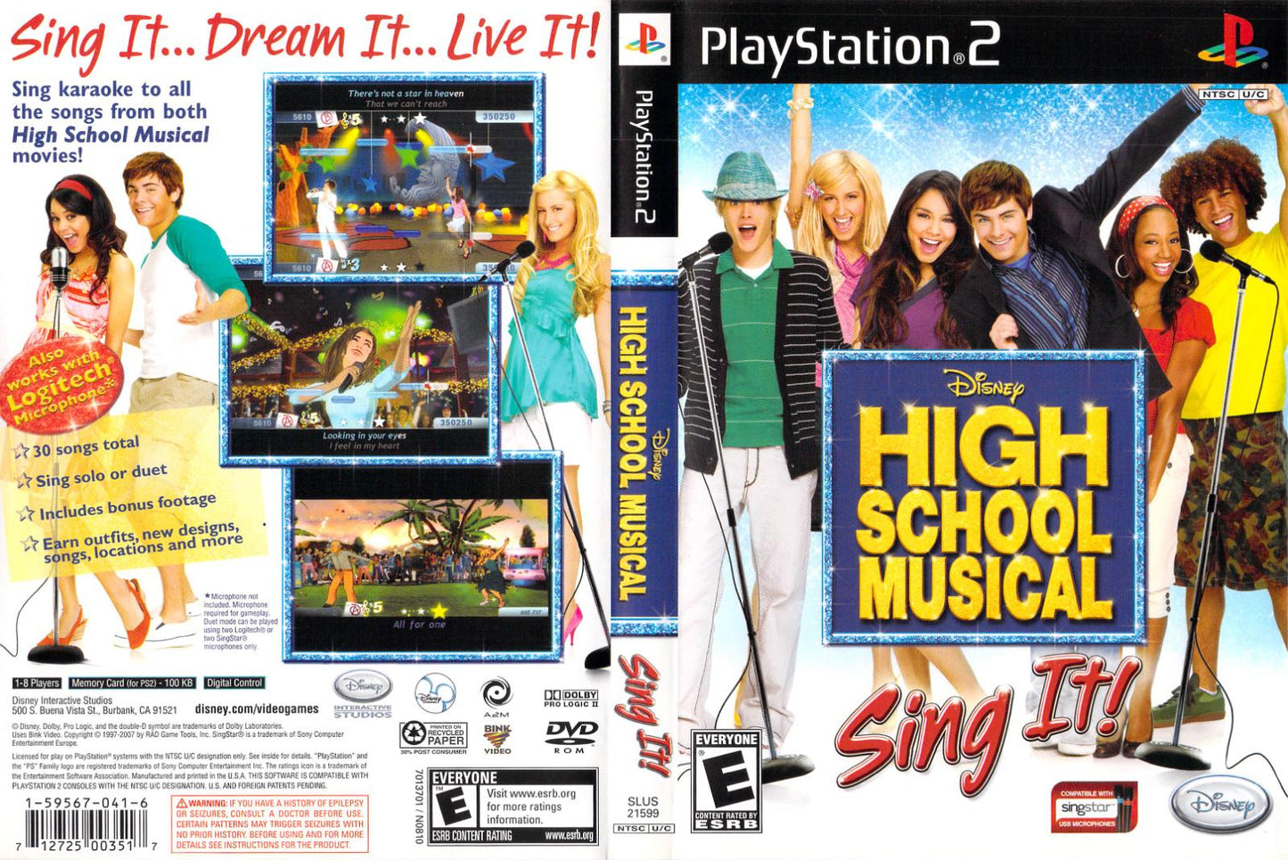 High School Musical Sing It - PS2 Game - Used