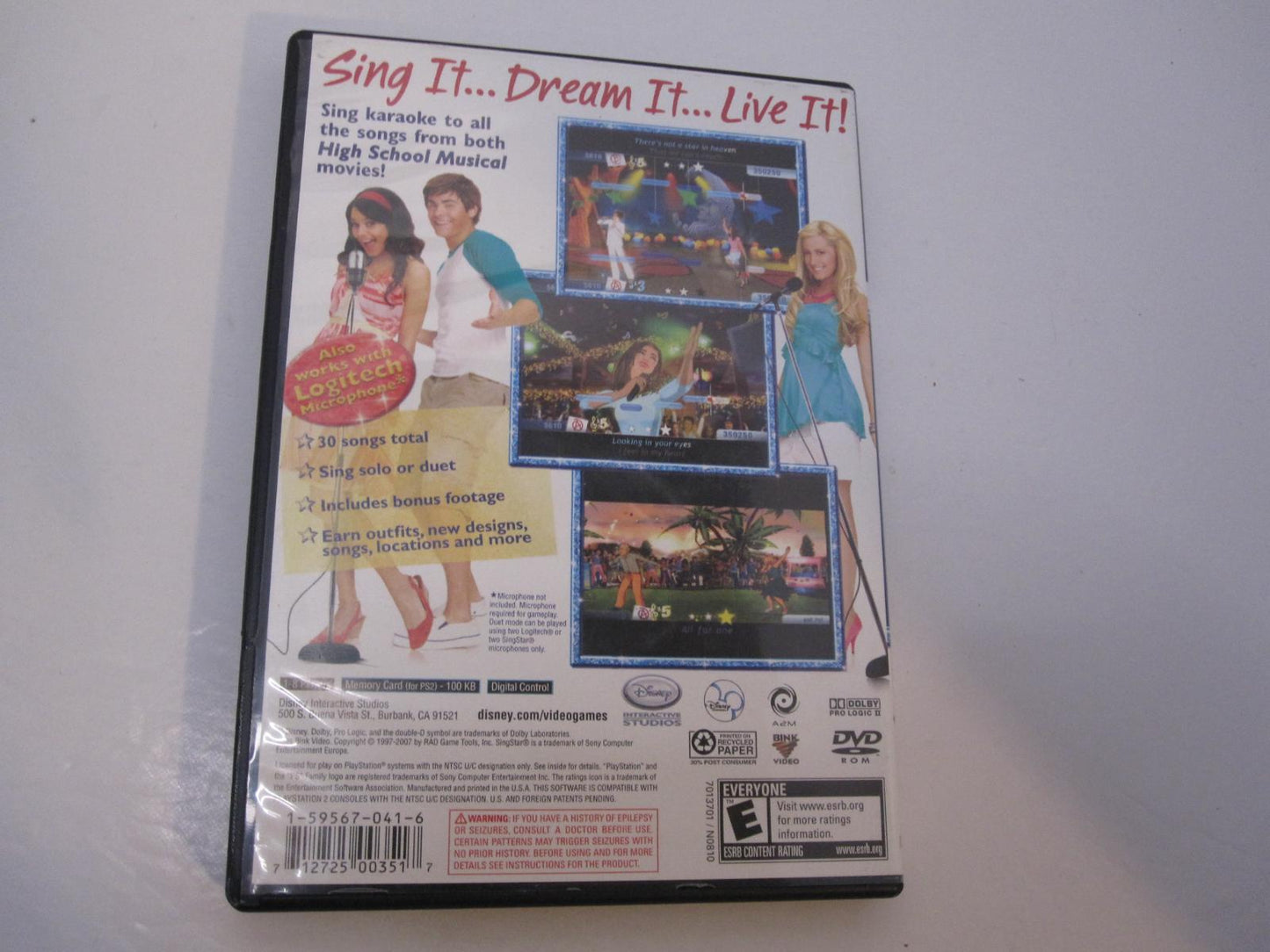 High School Musical Sing It - PS2 Game - Used