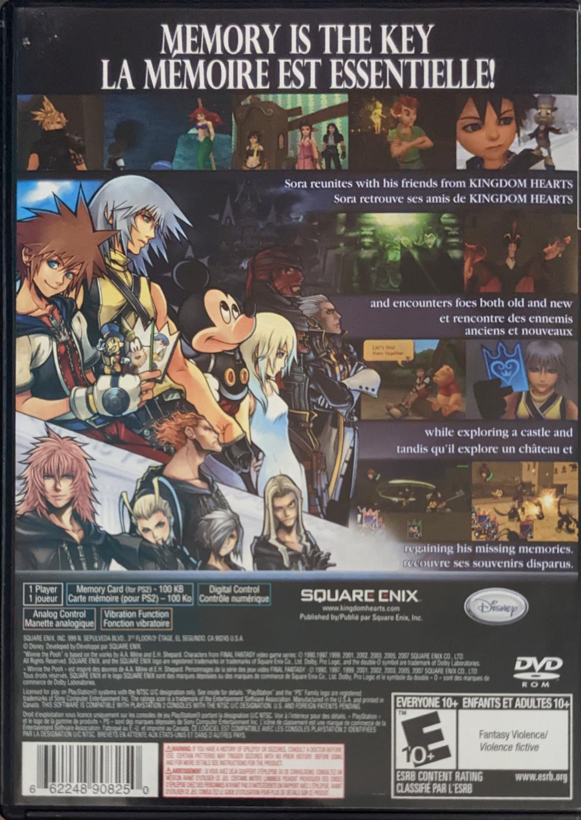 Kingdom Hearts RE Chain of Memories - PS2 Game - Used