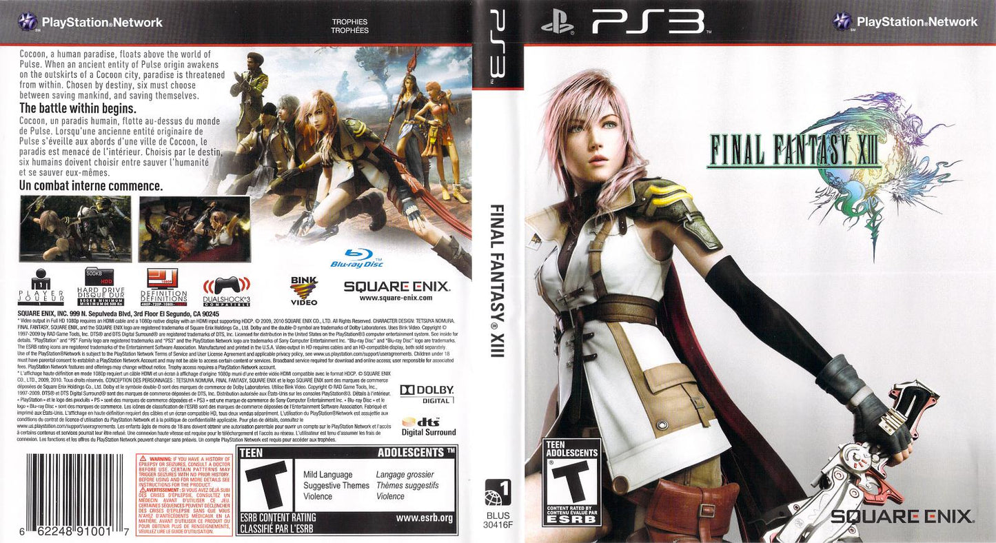Final Fantasy XIII - PS3 Game - Used