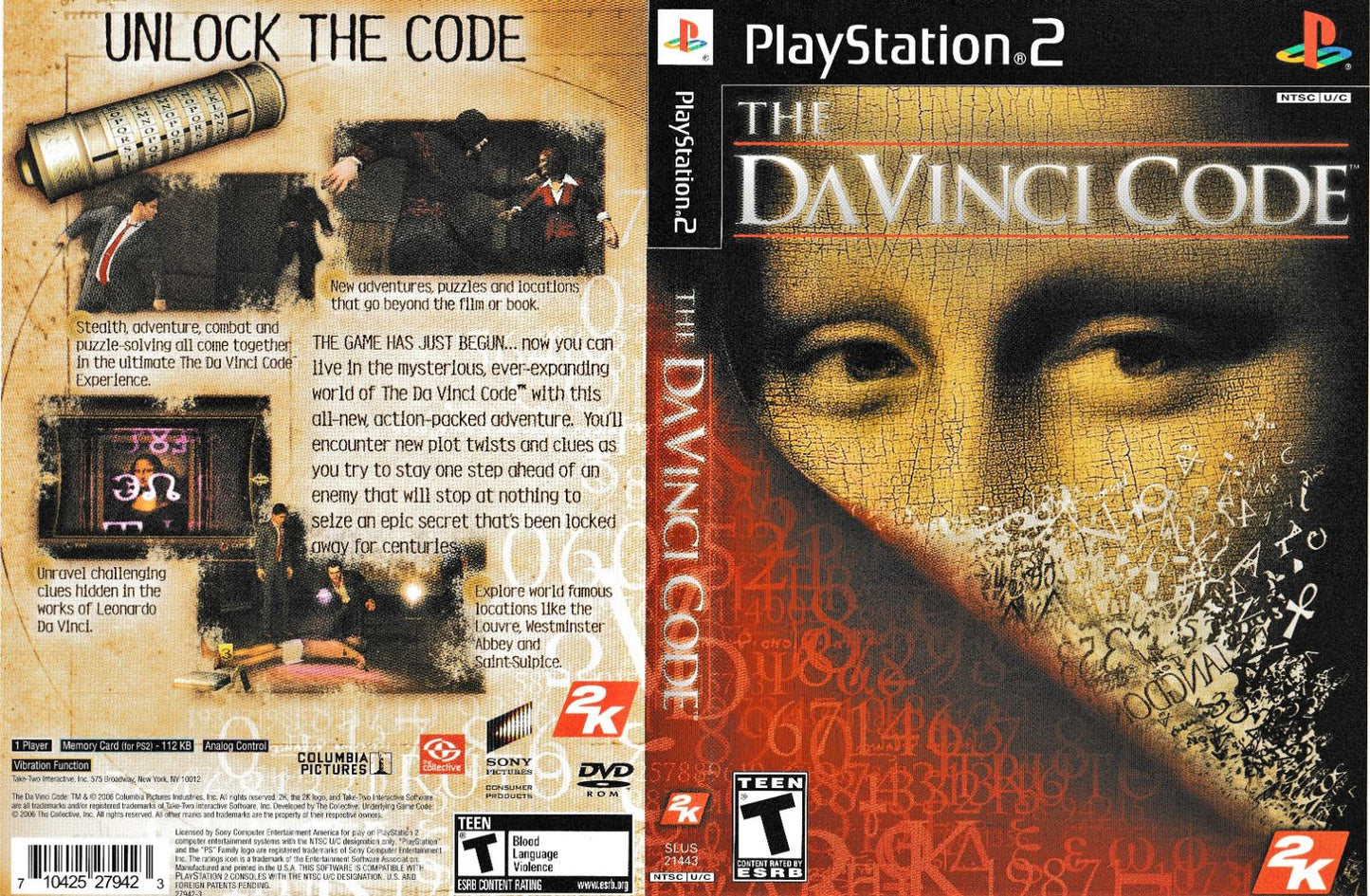 Da Vinci Code - PS2 Game - Used
