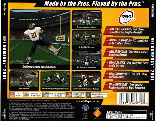 NFL GameDay 2001 - PS1 Game - Used