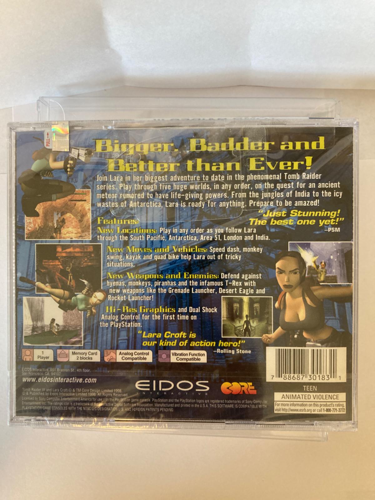 Tomb Raider III - PS1 Game - Used