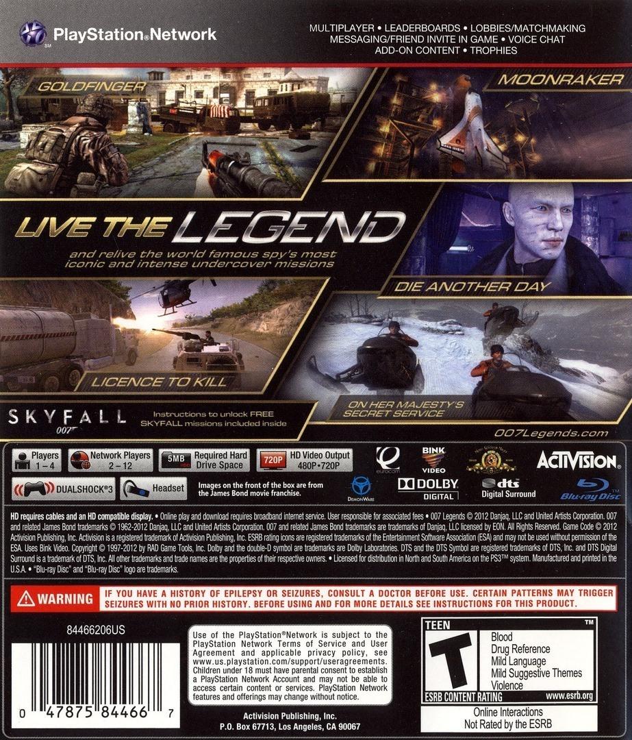 007 Legends - PS3 Game - Used