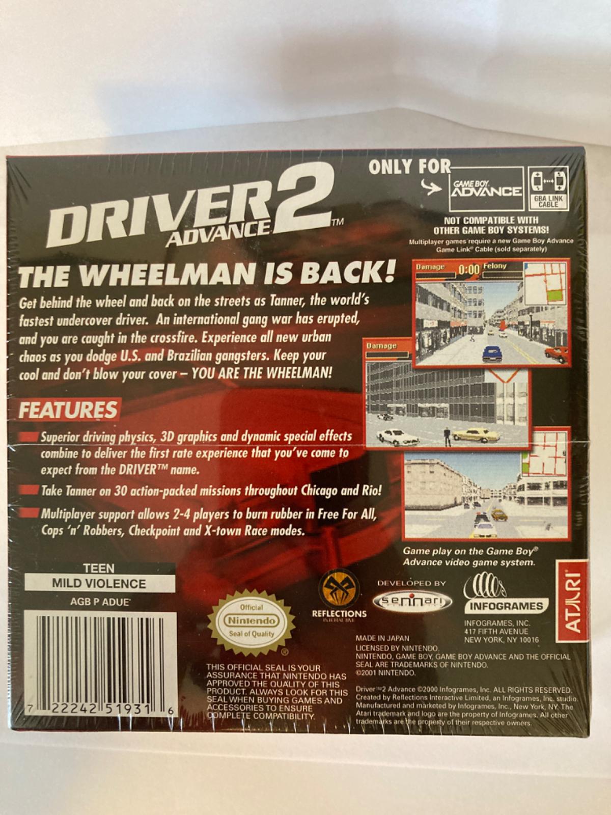 Driver 2 Advance - GBA - Used