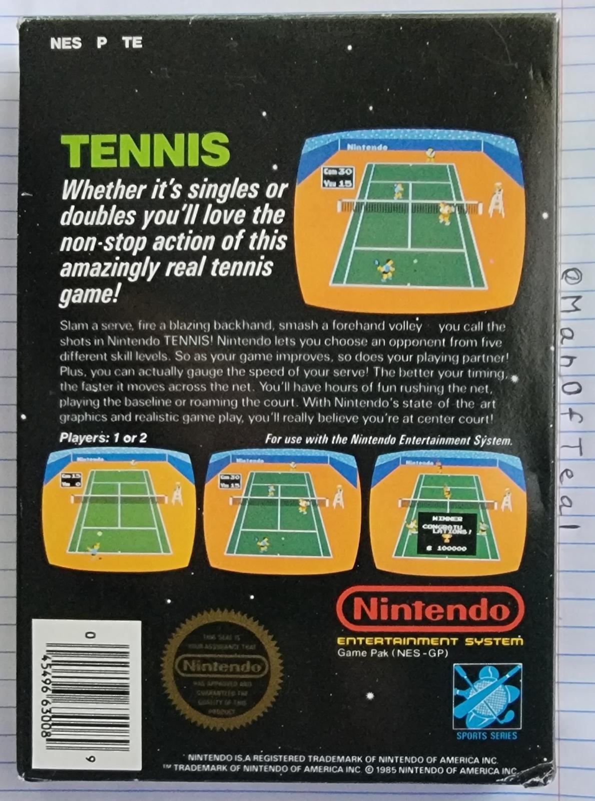 Tennis - NES - Used
