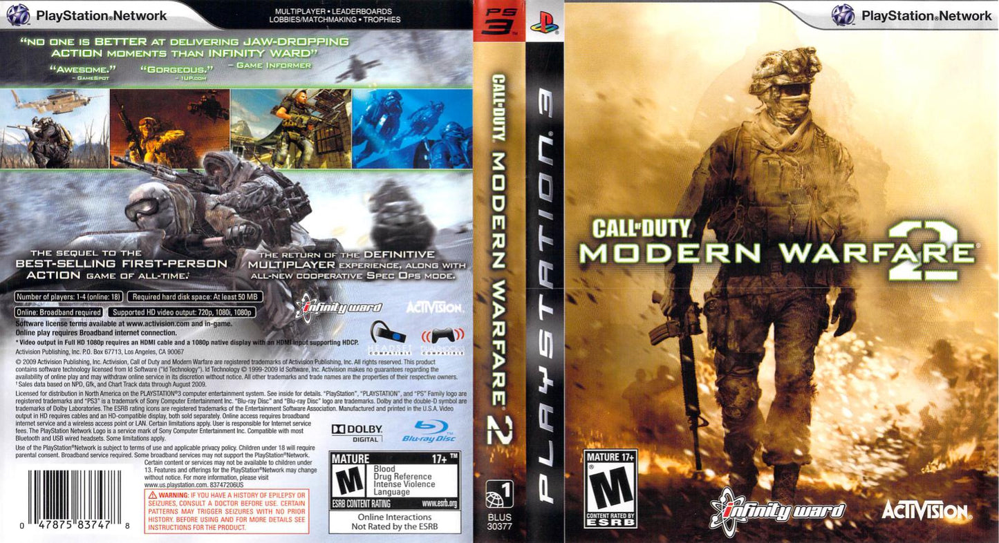 Call of Duty Modern Warfare 2 - PS3 Game - Used