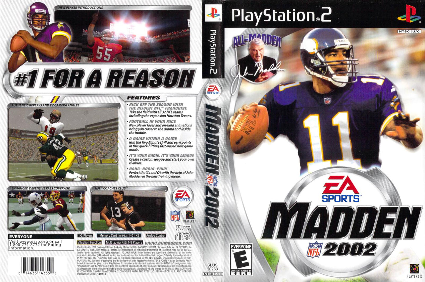 Madden 2002 - PS2 Game - Used