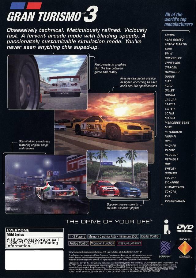 Gran Turismo 3 - PS2 Game - Used
