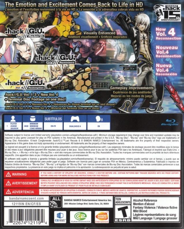 .hack GU Last Recode - PS4 Game - Used