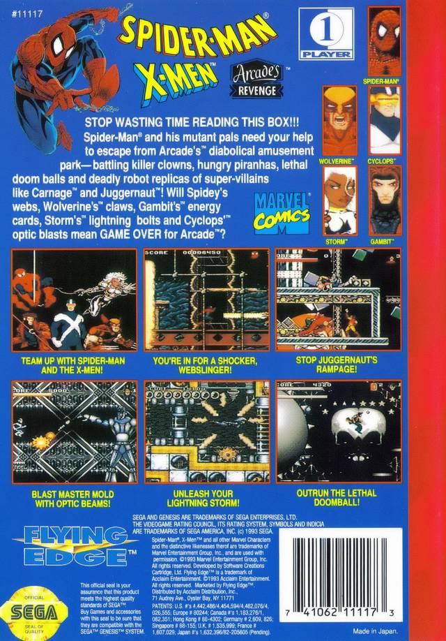Spiderman X-Men Arcade's Revenge - Genesis - Used
