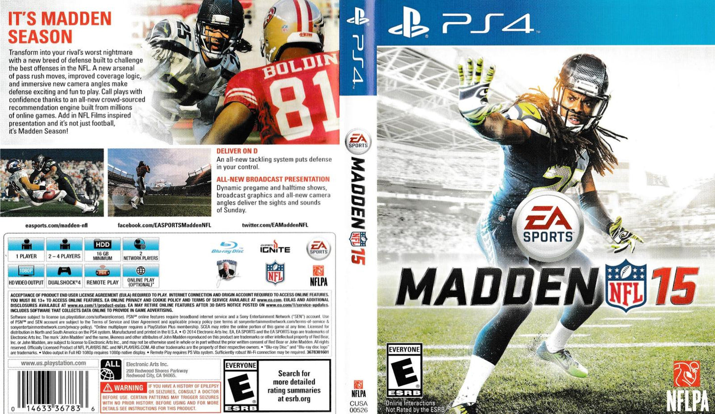 Madden NFL 15 - PS4 Game - Used