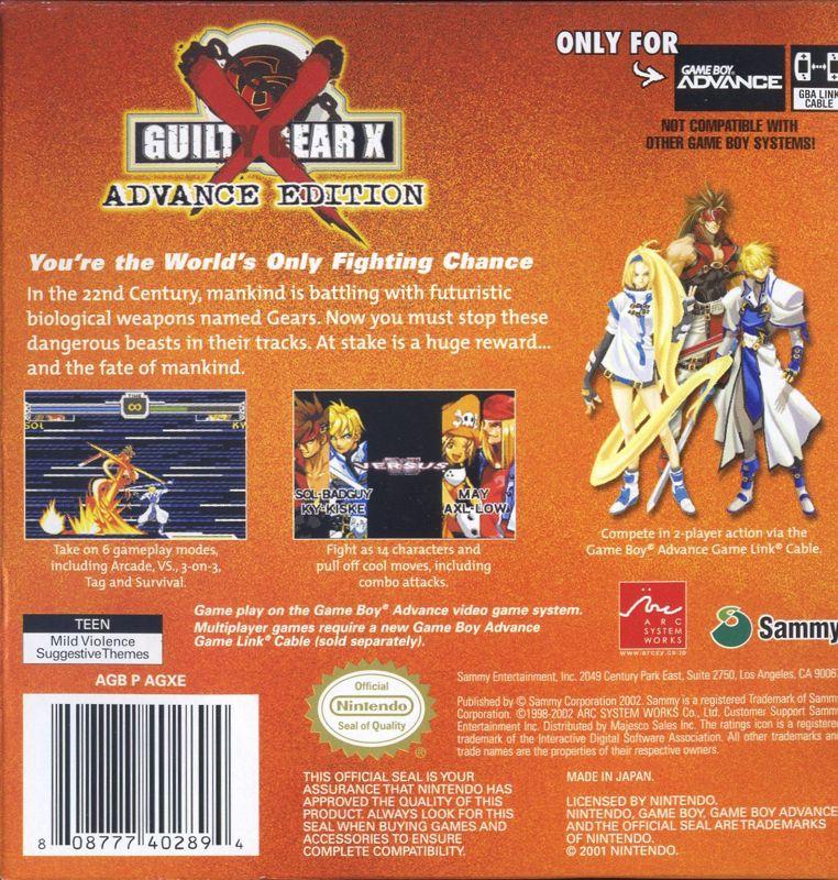 Guilty Gear X Advance Edition - GBA - Used