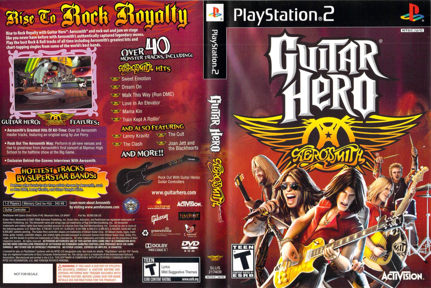 Guitar Hero Aerosmith - PS2 Game - Used