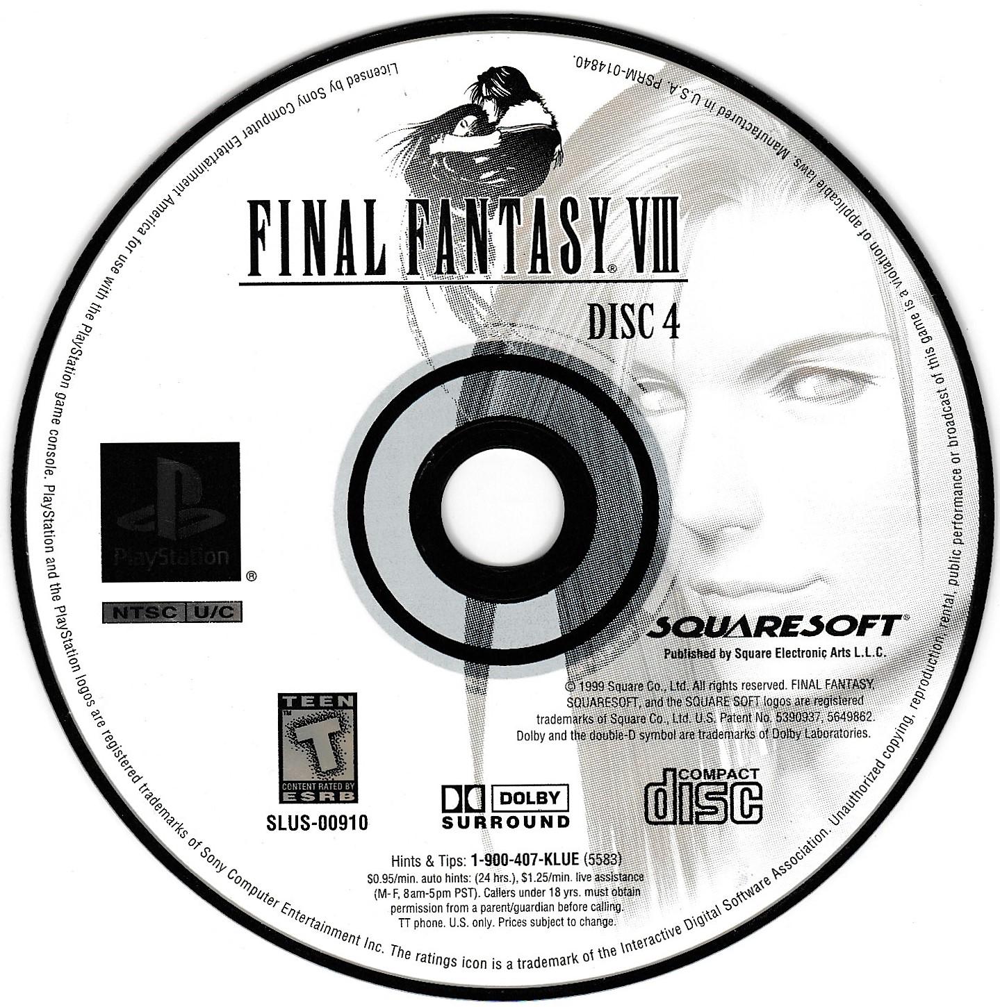 Final Fantasy VIII - PS1 Game - Used