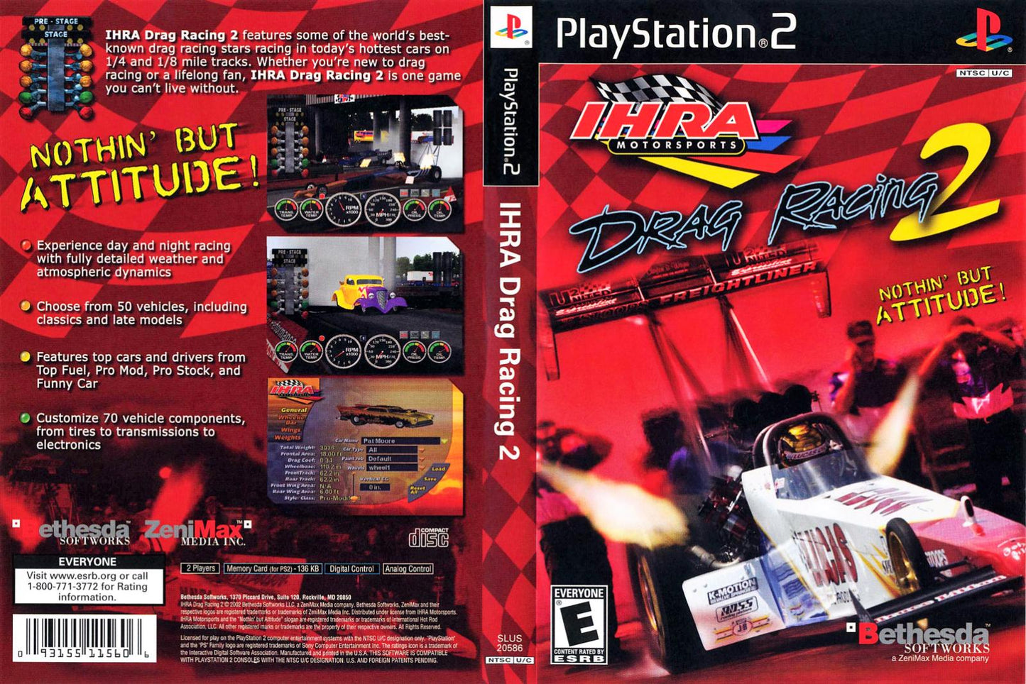 IHRA Drag Racing 2 - PS2 Game - Used