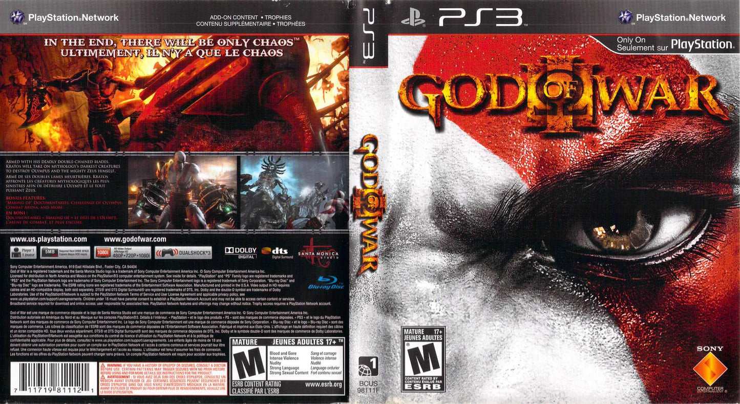 God of War III - PS3 Game - Used