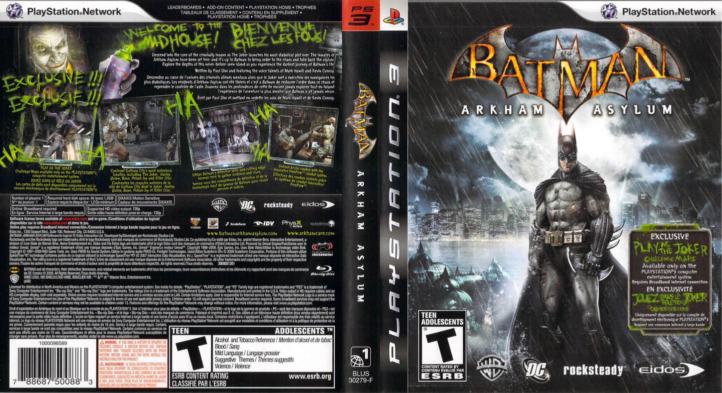 Batman: Arkham Asylum - PS3 Game - Used