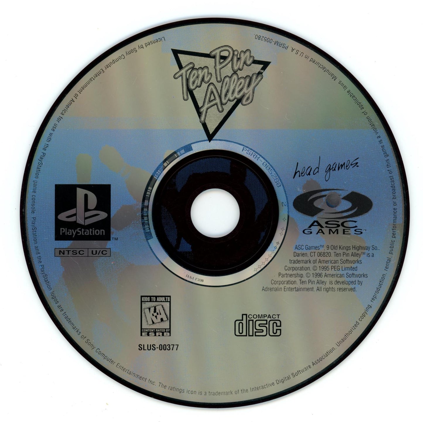 Ten Pin Alley - PS1 Game - Used