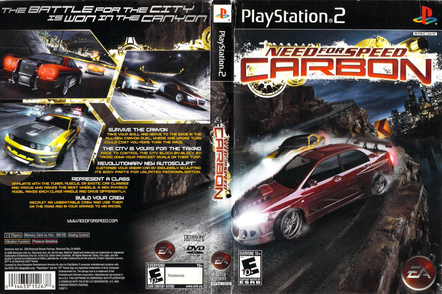 Need for Speed Carbon - PS2 Game - Used