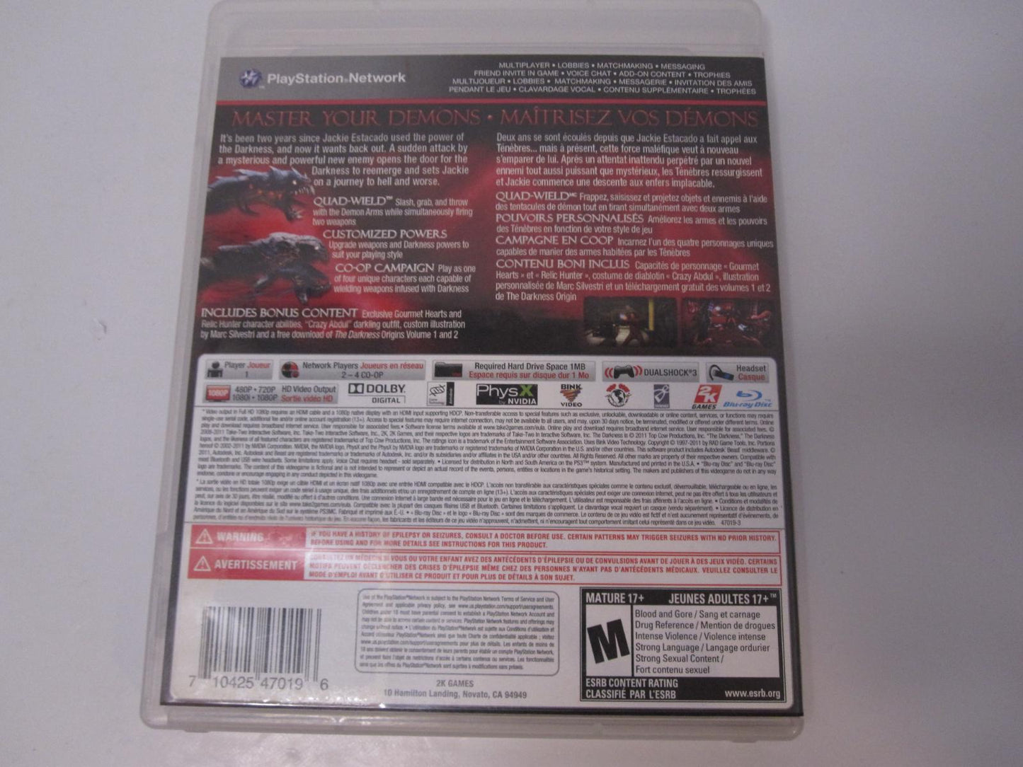 The Darkness II - PS3 Game - Used