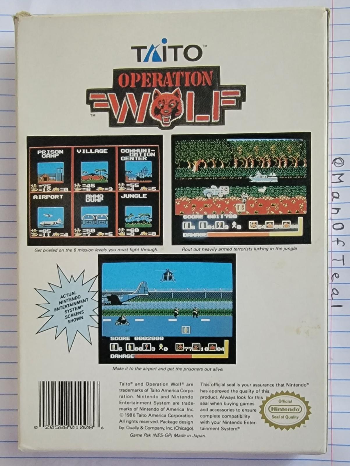 Operation Wolf - NES - Used