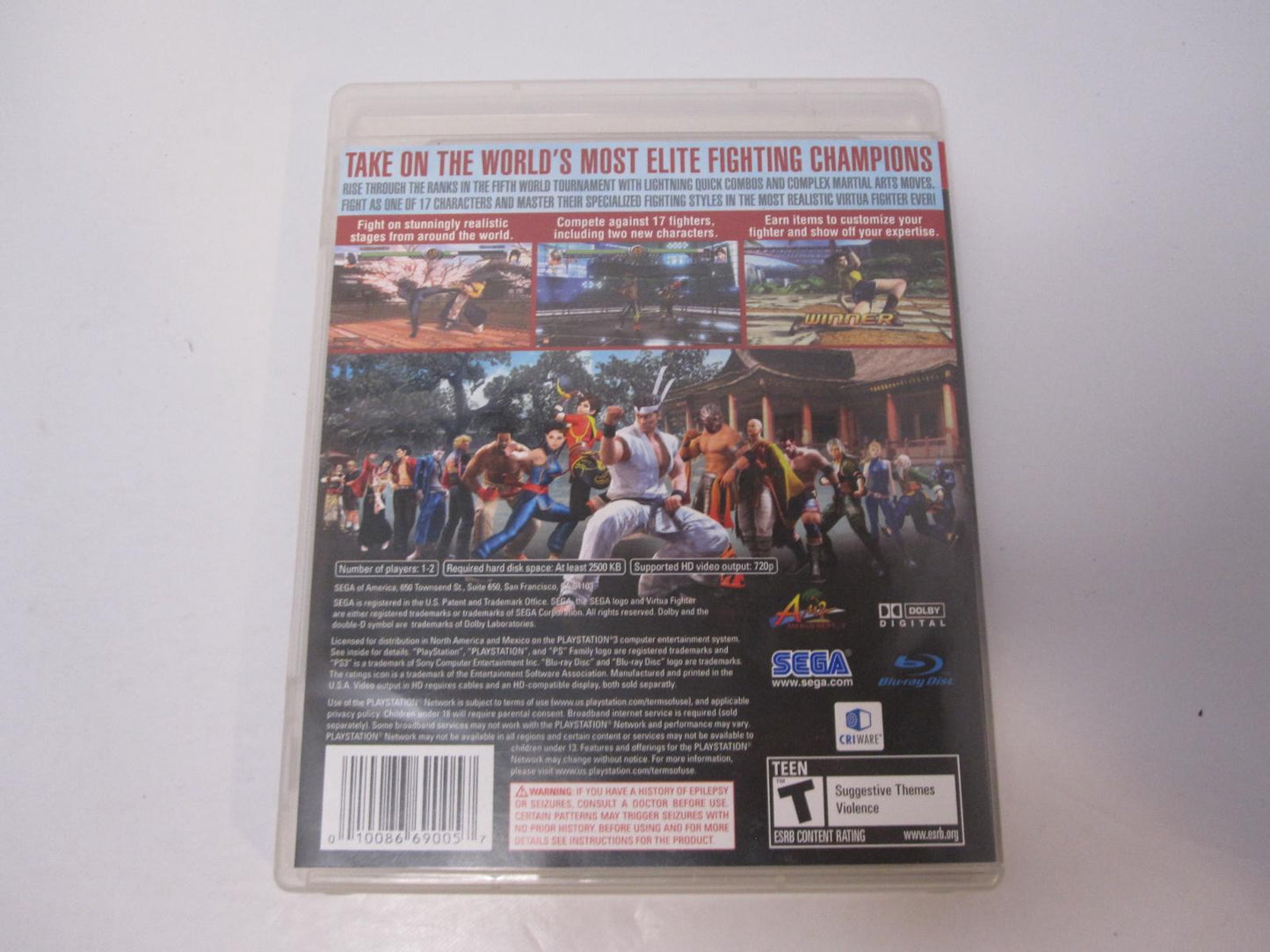Virtua Fighter 5 - PS3 Game - Used