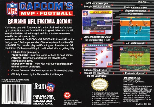 Capcom's MVP Football - SNES - Used