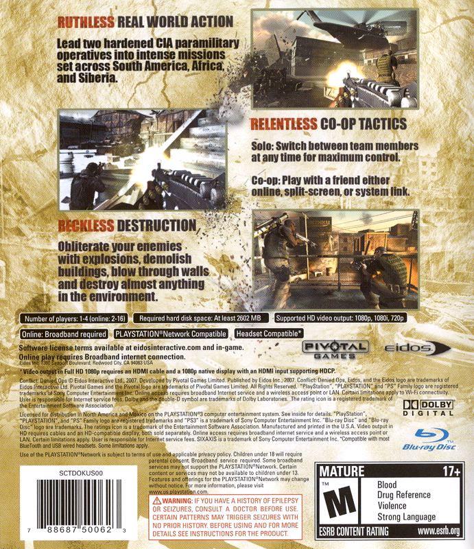 Conflict Denied Ops - PS3 Game - Used