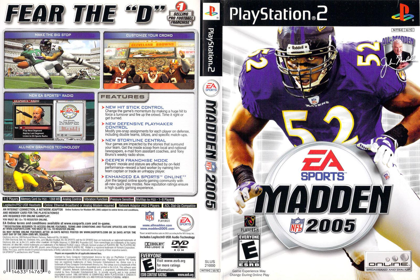 Madden 2005 - PS2 Game - Used