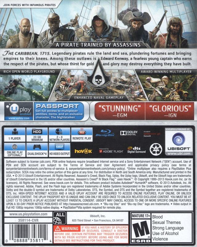 Assassin's Creed IV: Black Flag - PS4 Game - Used