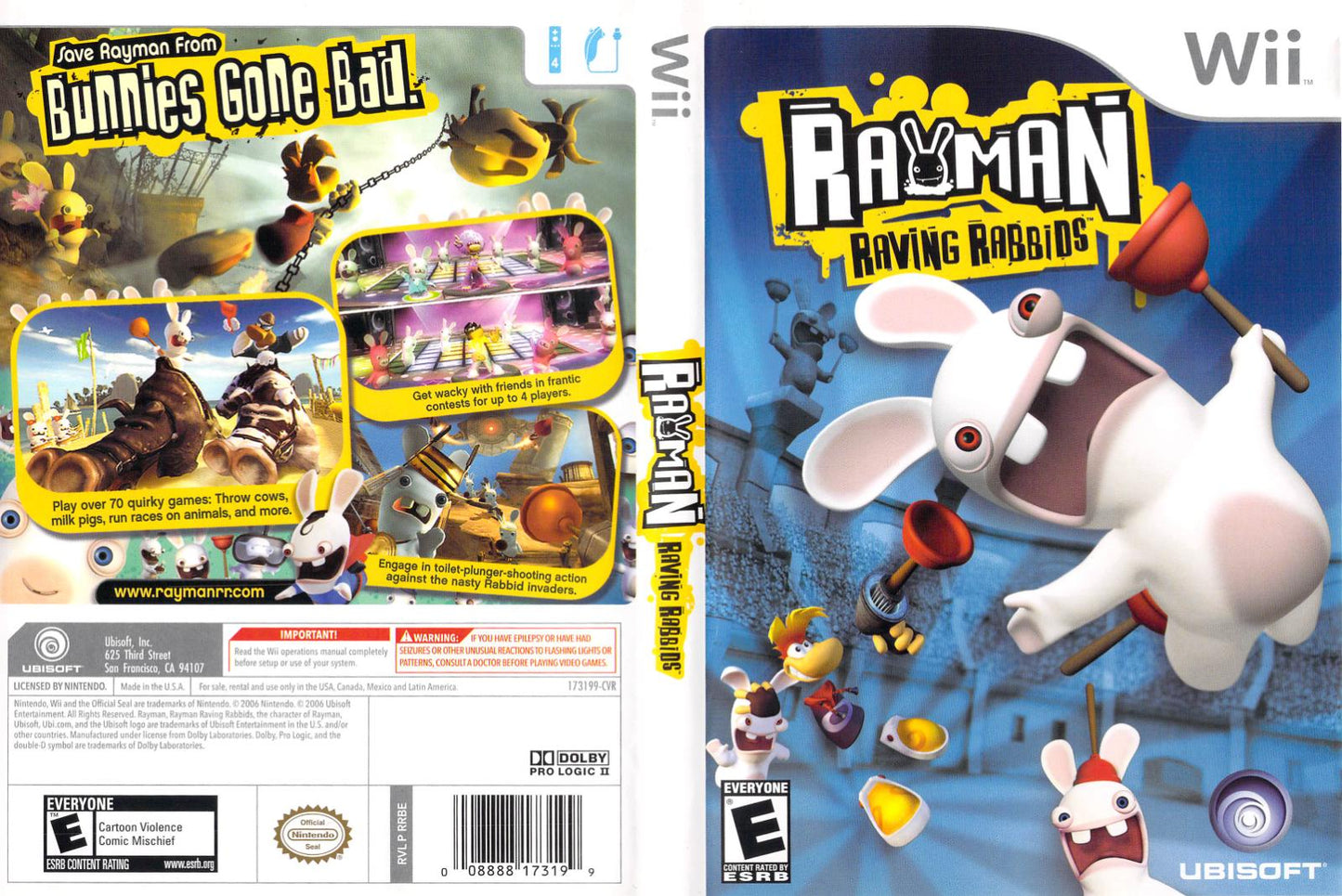 Rayman Raving Rabbids - Wii - Used