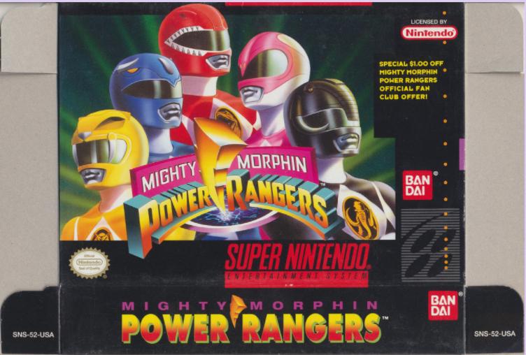Mighty Morphin Power Rangers - SNES - Used