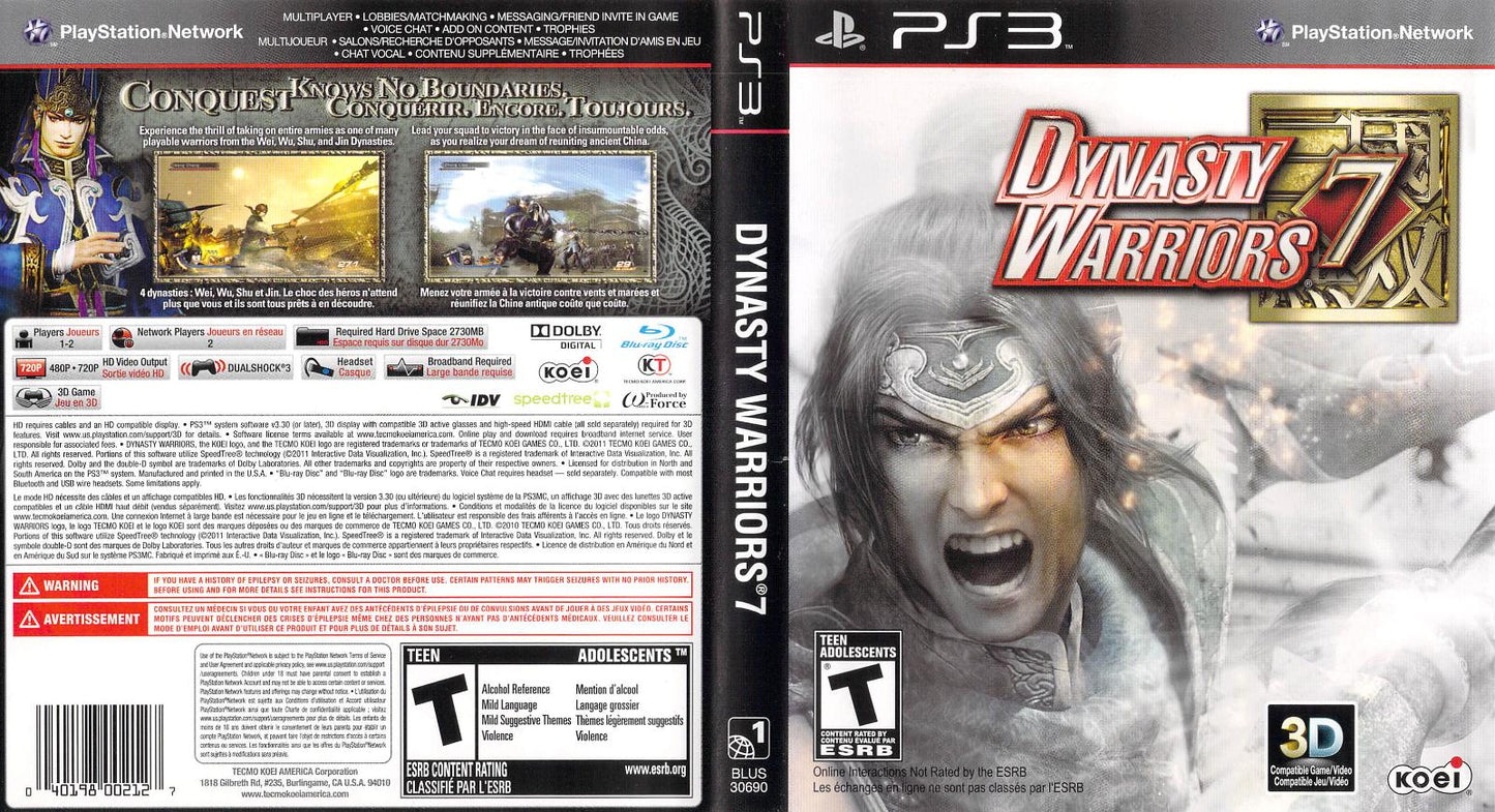 Dynasty Warriors 7 - PS3 Game - Used