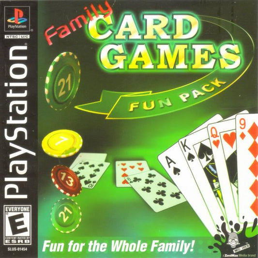 Family Card Games Fun Pack - PS1 Game - Used