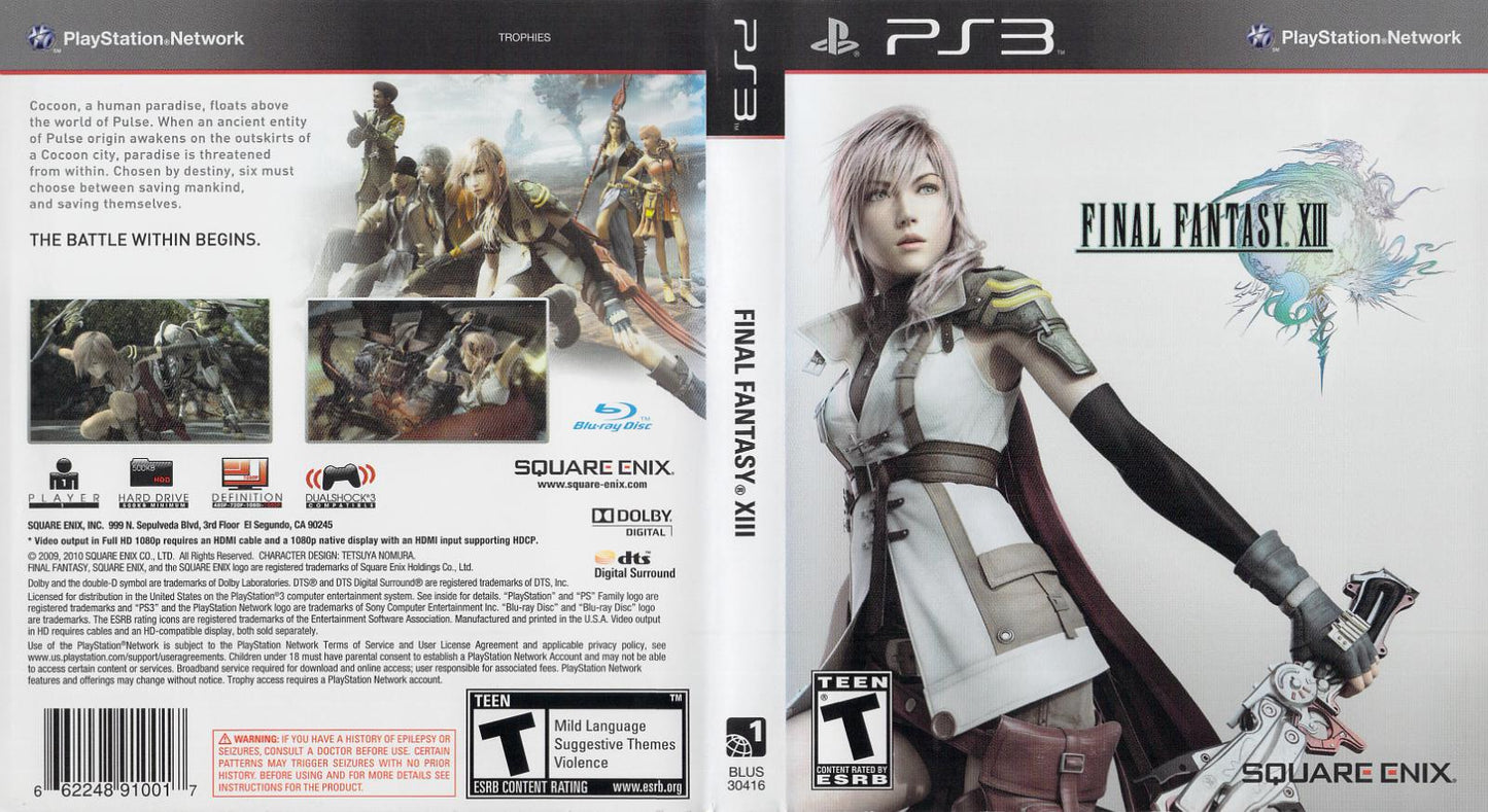 Final Fantasy XIII - PS3 Game - Used