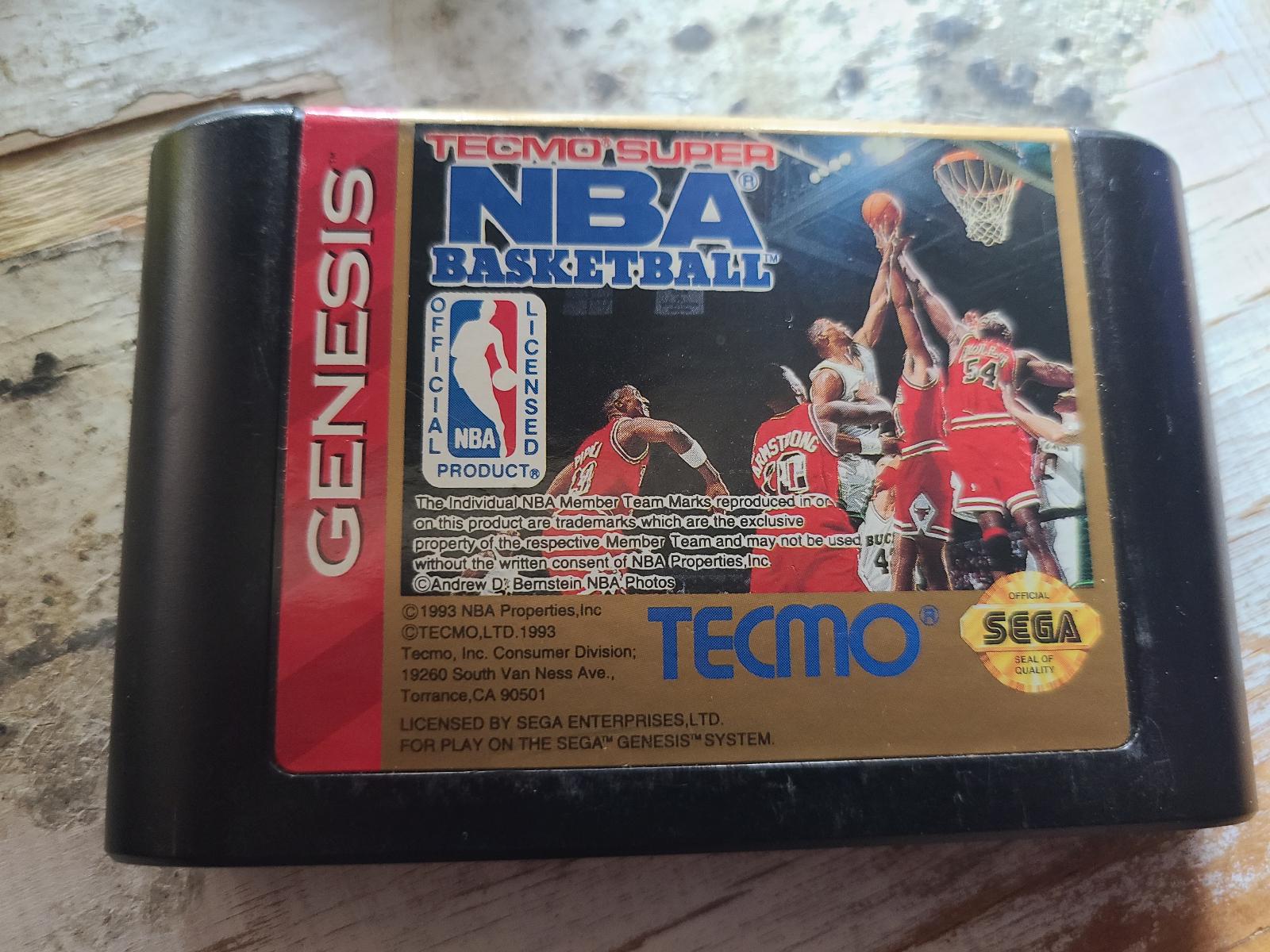 Tecmo Super NBA Basketball - Genesis - Used
