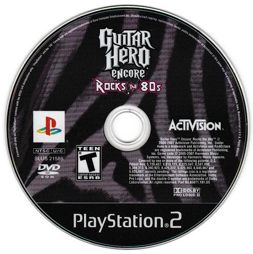 Guitar Hero Encore Rocks the 80's - PS2 Game - Used