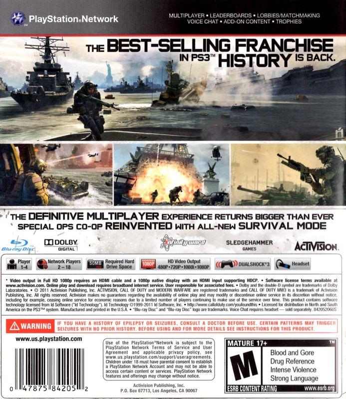 Call of Duty Modern Warfare 3 - PS3 Game - Used