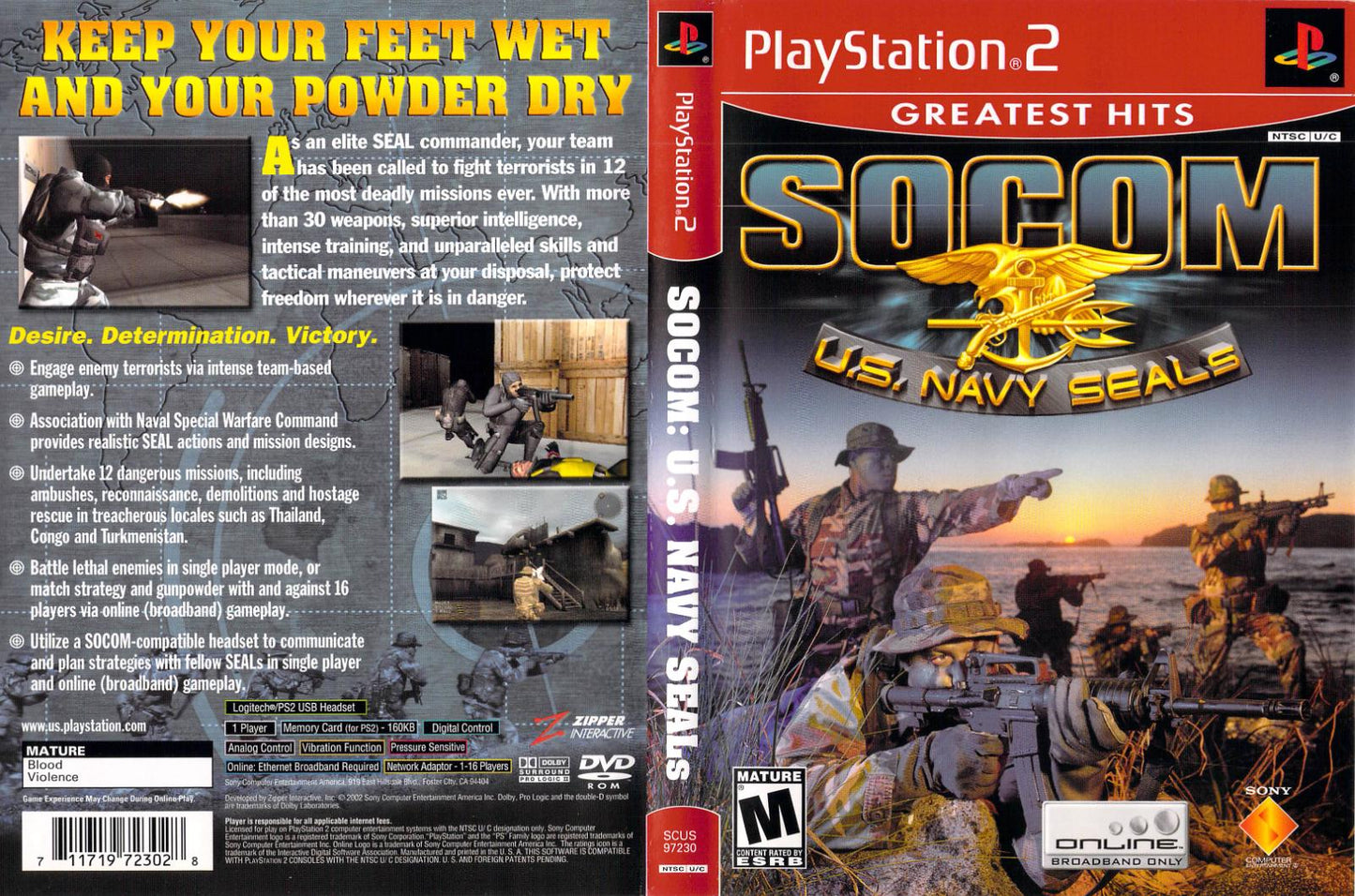 SOCOM US Navy Seals - PS2 Game - Used